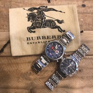 Two Authentic Mens Burberry watches